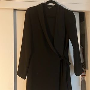 Topshop Tuxedo Dress - Satin Collar - Size 4